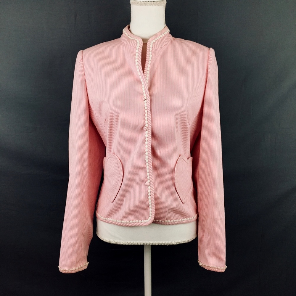 Lilly Pulitzer Heart Skirt Suit Blazer 8 Skirt 4 - Picture 2 of 8